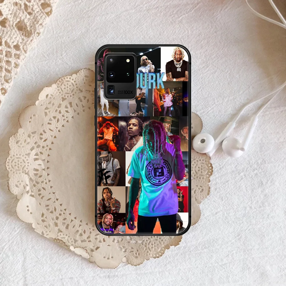 

rap Lil Durk Phone Case Cover Hull For Samsung Galaxy S 7 8 9 10 e 20 FE edge uitra plus Note 9 10 20 black Prime Soft Etui