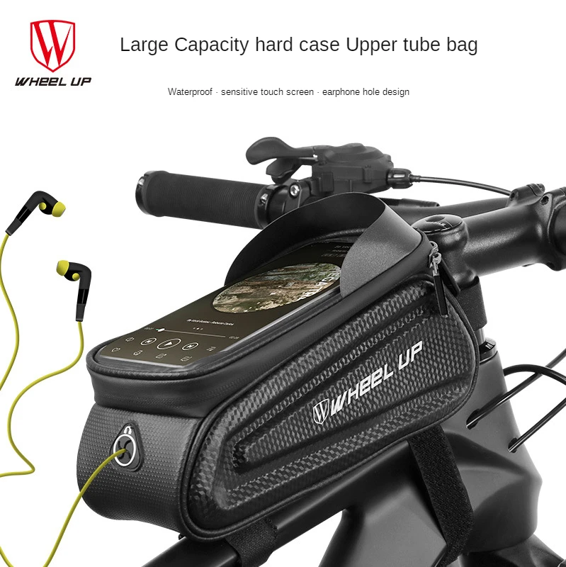

Wheel up up New Bike Bag Frame Front Top Tube Cycling Bag Waterproof Phone Case Touchscreen Bag MTB Pack Bicycle Accessories 050