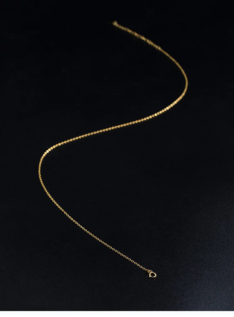 wholesale 10pcs s925 silver necklace female clavicle chain new wild simple hanging gold color | Украшения и аксессуары