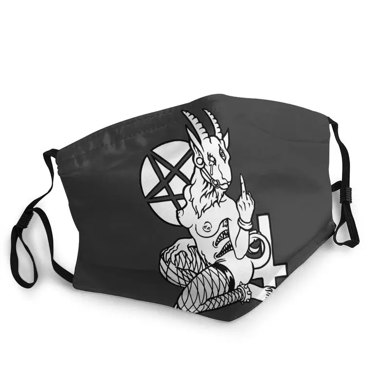 

Satan Sigil Of Baphomet Face Mask Adult Anti Haze Demon Mask Protection Respirator Washable Mouth Muffle
