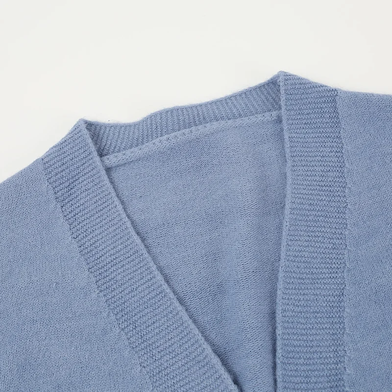 

V-neck pocket sweater cardigan women autumn winter 2020 new loose student lazy style sweater coat knitted long sleeve