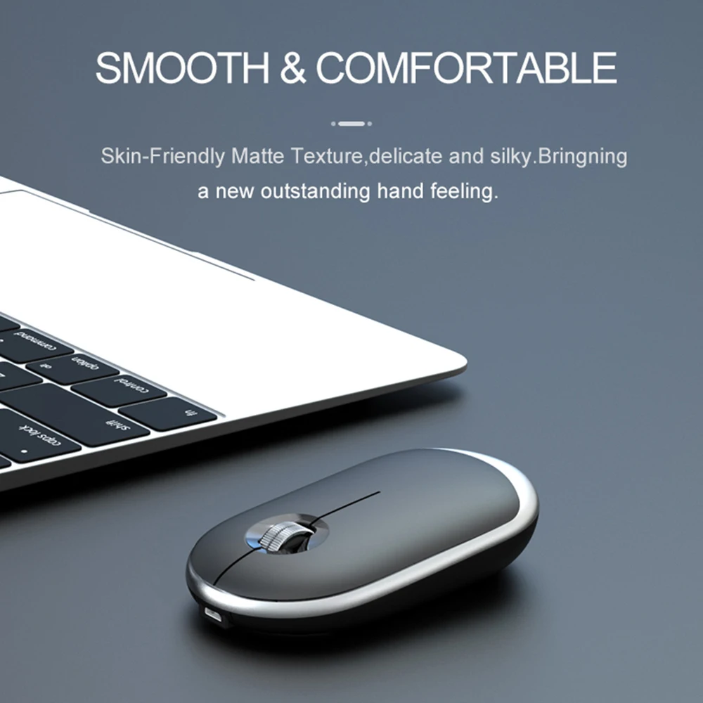 Беспроводная компьютерная оптическая мышь AVATTO Bluetooth + 2 4 ГГц металлическое колесо