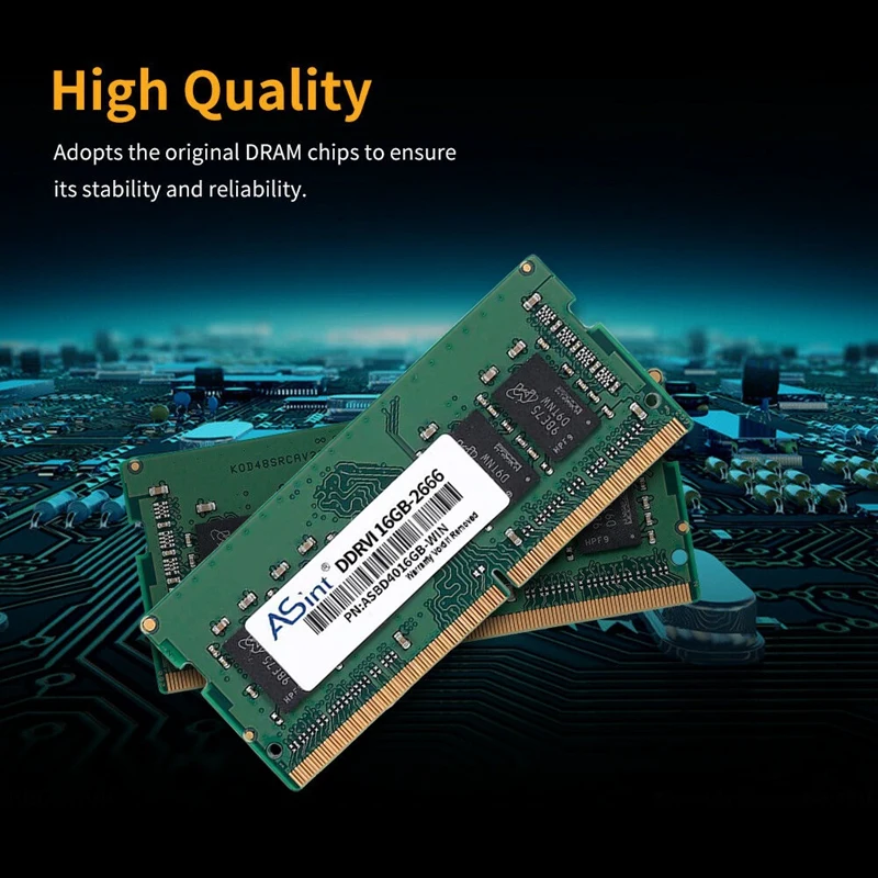 ASint DDR4 16GB 2666MHz Laptop Memory 240 Pin Low Power Consumption Notebook RAM Dimm | Компьютеры и офис