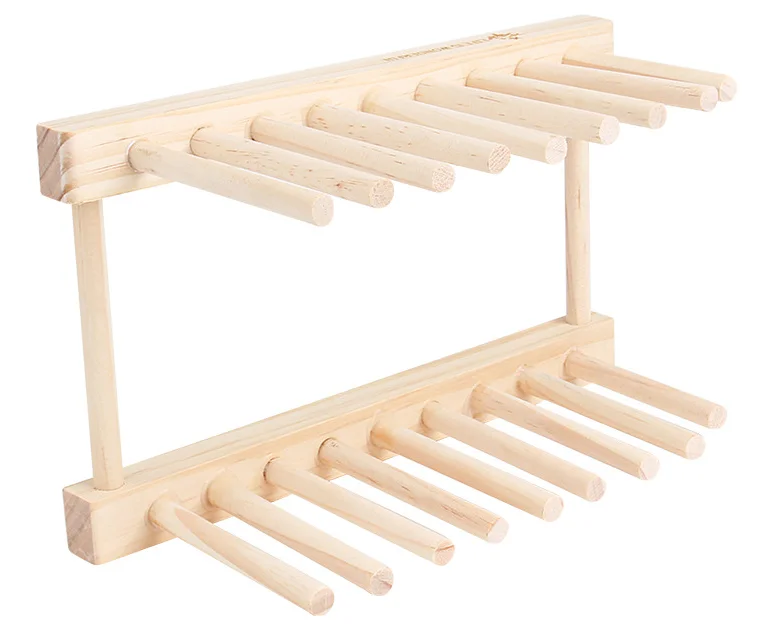 Бревенчатая тарелка сливная стойка посуда для сушки хранения