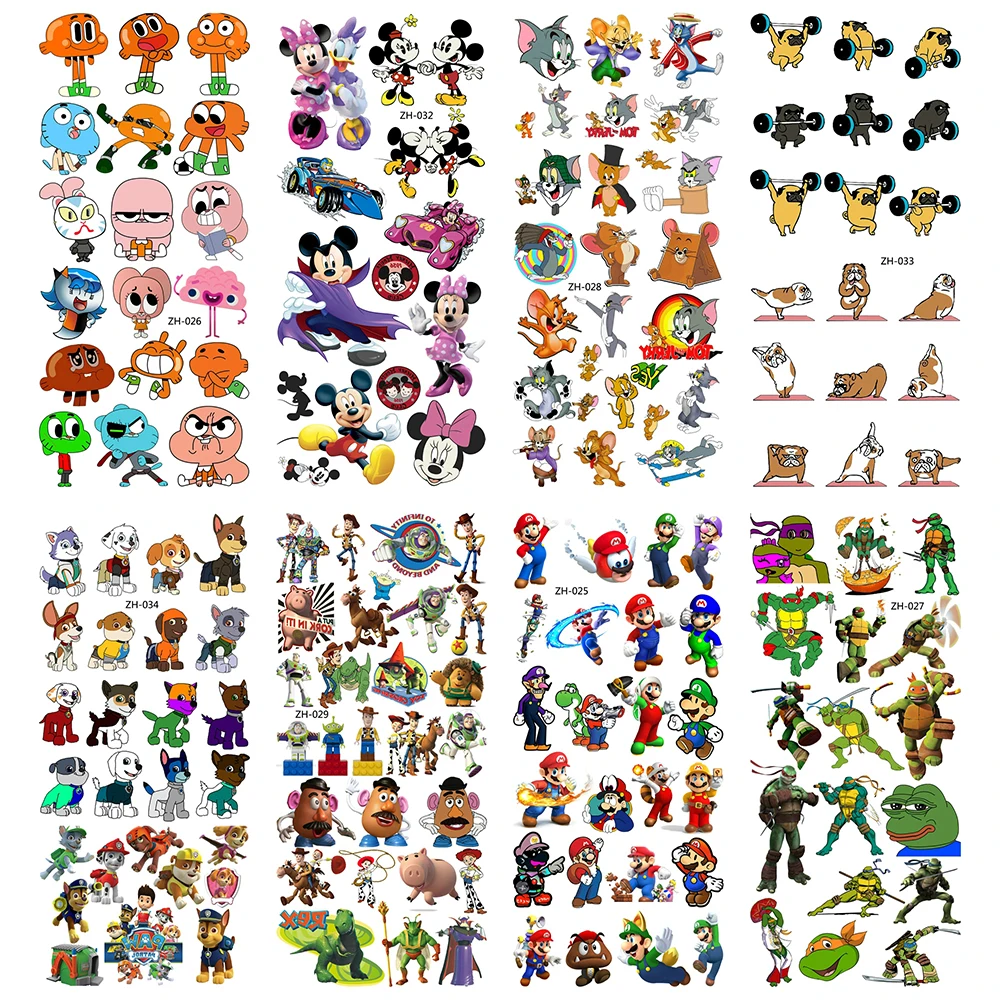 5 шт./лот забавная Татуировка наклейка на грудь Дети упражнения временные рукава