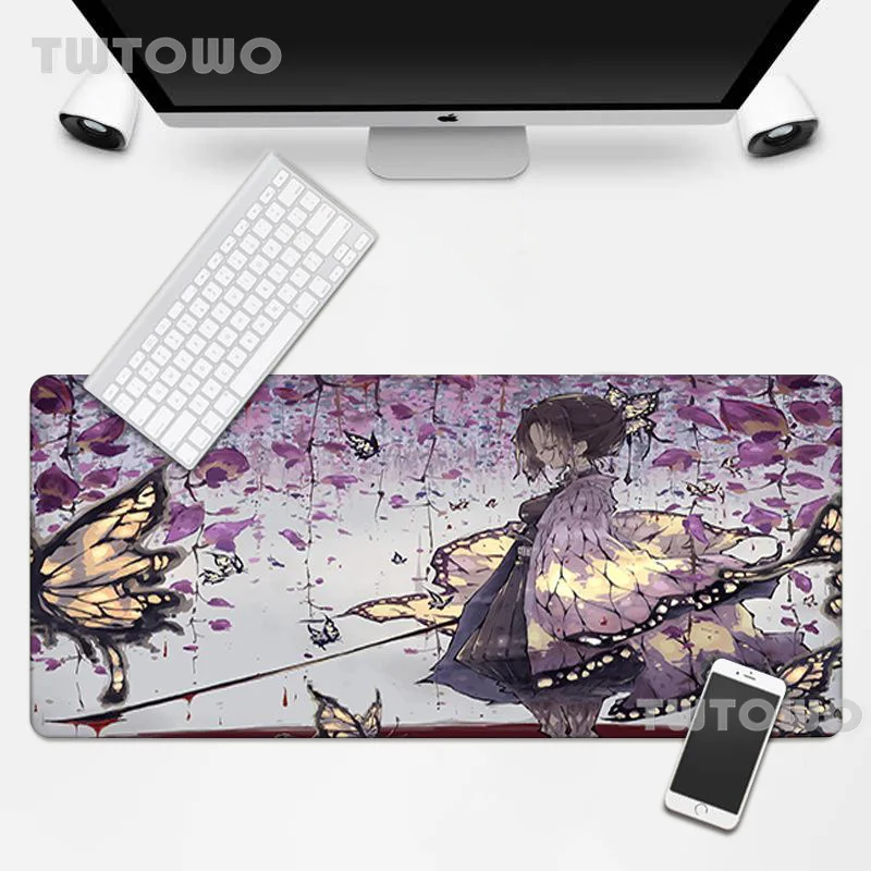 

Коврик для мыши, игровой компьютер, новый пользовательский XXL коврик для клавиатуры, настольные коврики Kimetsu No Yaiba, мягкий коврик для ноутбук...