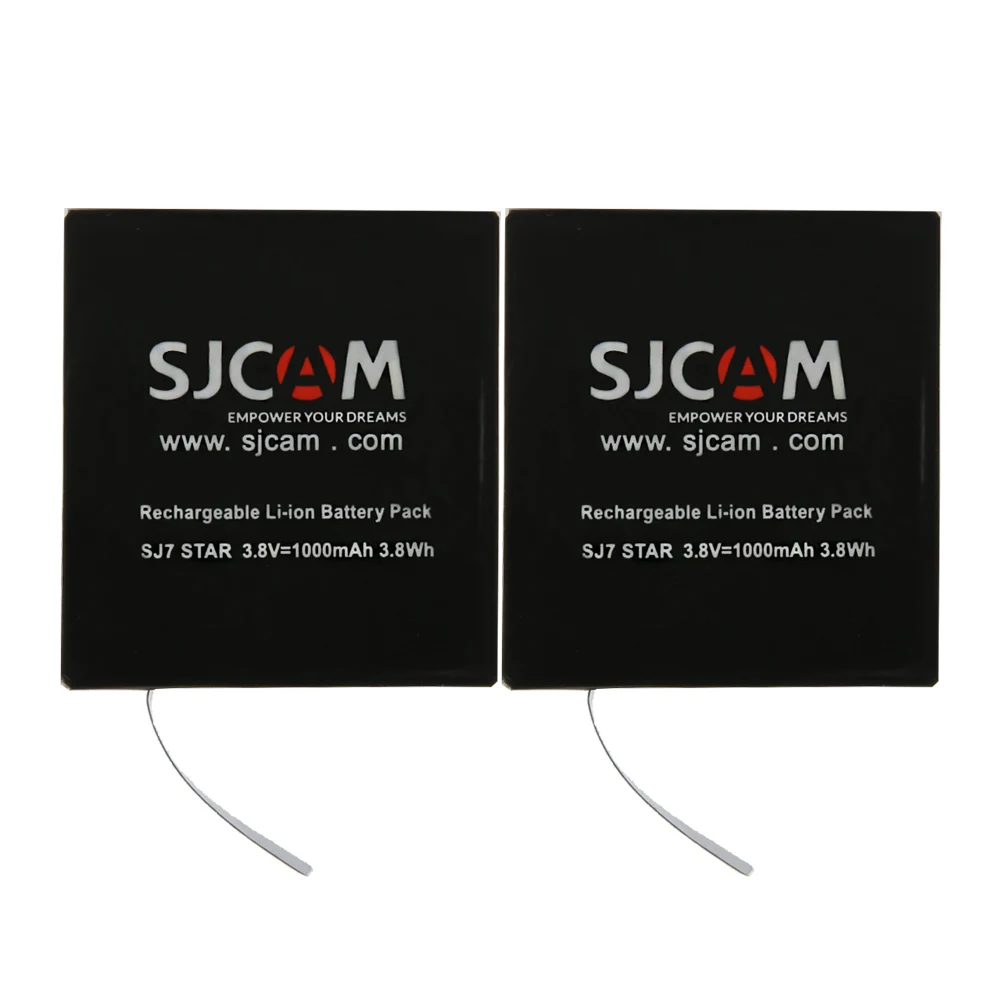 2 battery SJCAM Sj7000 батарея двойное зарядное устройство батарея SJ4000 Sj5000 SJ6000 литий-ионная батарея для SJCAM SJ7000 SJ8000 батарея камера батарея - Цвет: 2 battery
