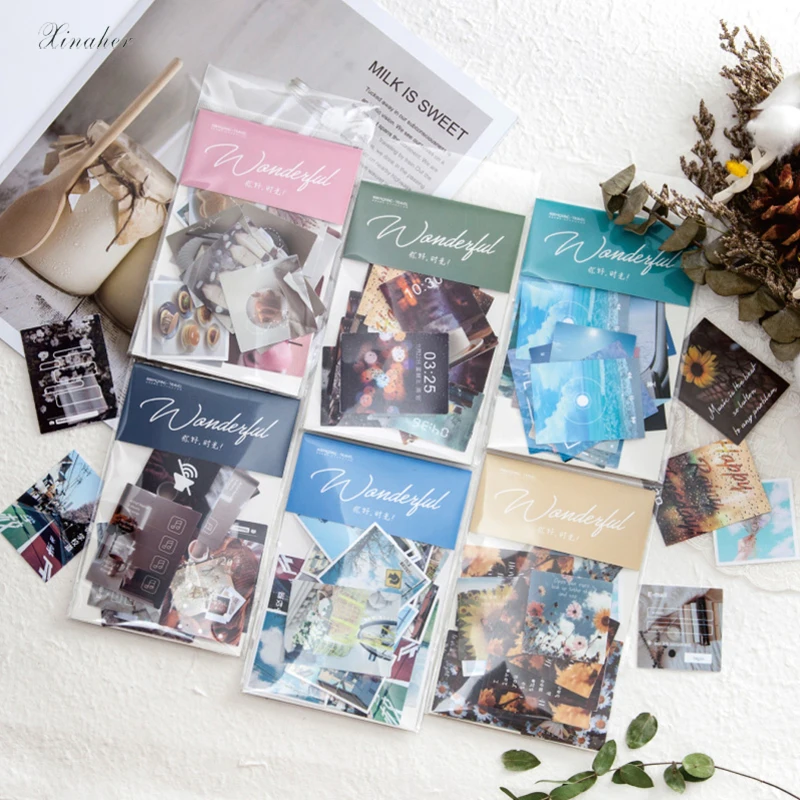 XINAHER 45 шт./пакет винтажная наклейка для путешествий в виде домашних животных