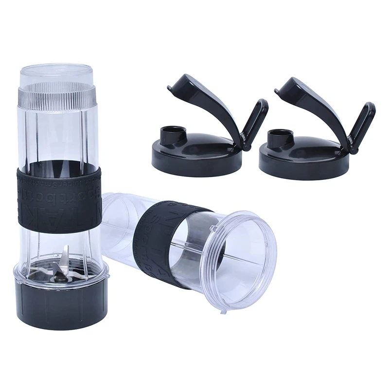 

Высокая чашка 20 унций с откидной крышкой сверху для Go и поперечным лезвием, совместимая с блендером Magic 250W MB1001, Черная