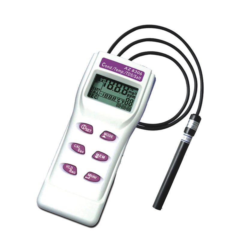 

Цифровой Измеритель проводимости AZ8306, соответствует стандартам TDS соль соленость, тестер регистратора в ph
