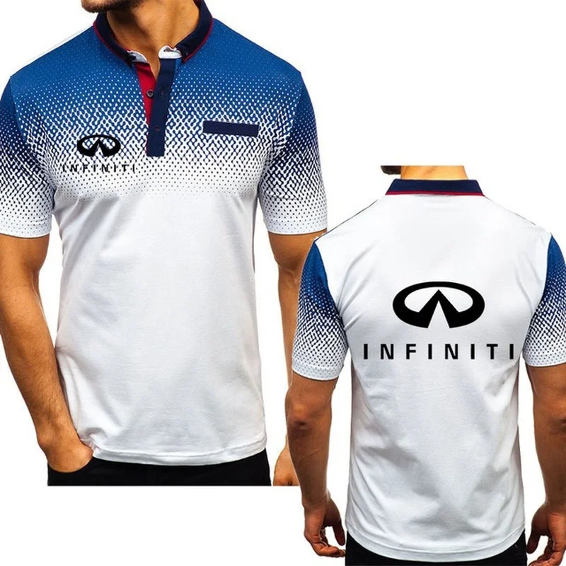 

NEW Men's T-Shirt Infiniti Car logo Printeds High Quality Cotton Crew neck Men's short sleeve Gradient Casual T-Shirt Tops