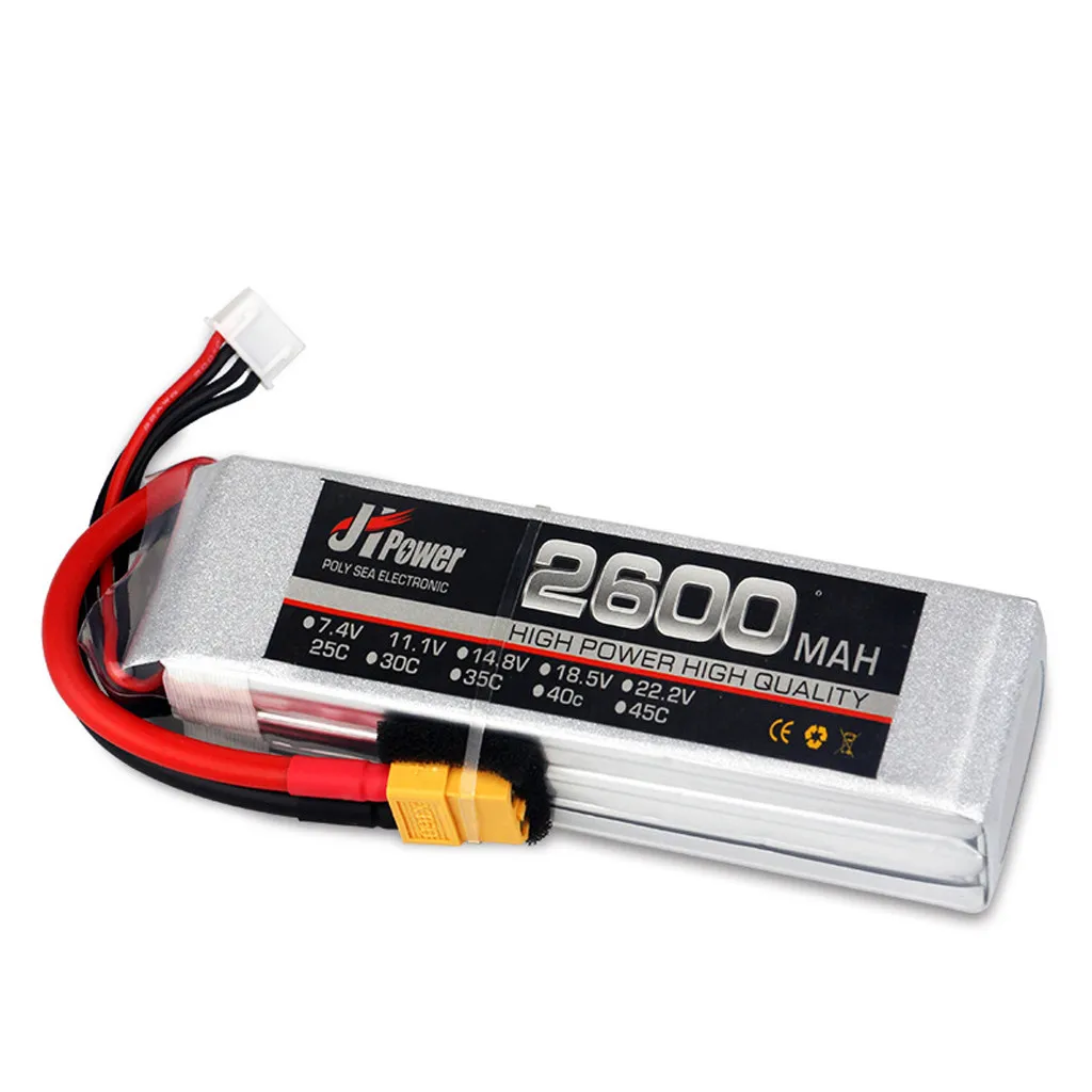 JHPower 7 4 V 2600mAh 2S-35C литиевая батарея с разъемом XT60 для радиоуправляемой модели дрона