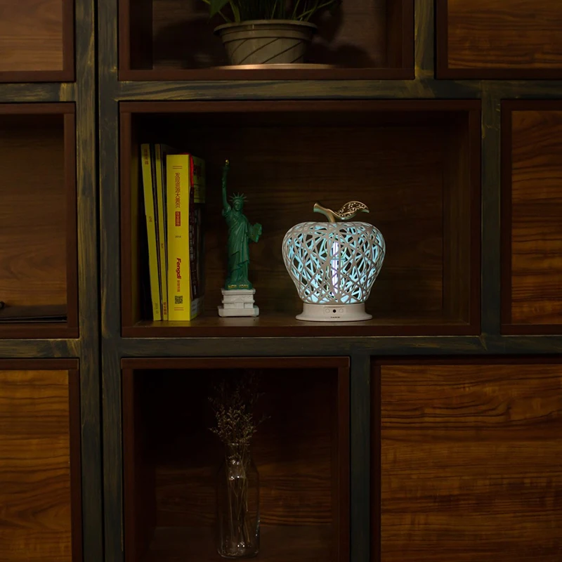 

Apples Shape Hollow Art Modeling UV Sterilization Lamp USB LED Night Light with Remote Household @LS