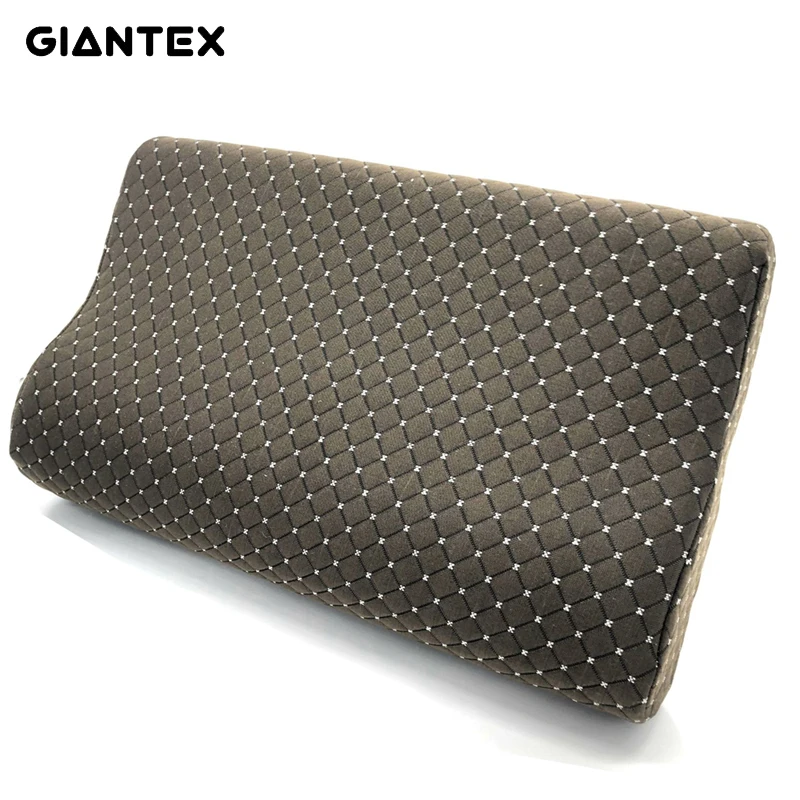 Ортопедическая подушка с эффектом памяти GIANTEX спальная бамбуковая для