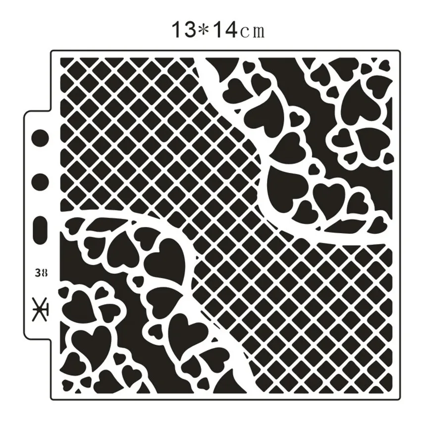13*14 см крышка в форме сердца шаблон трафареты для скрапбукинга спрей Пластиковая