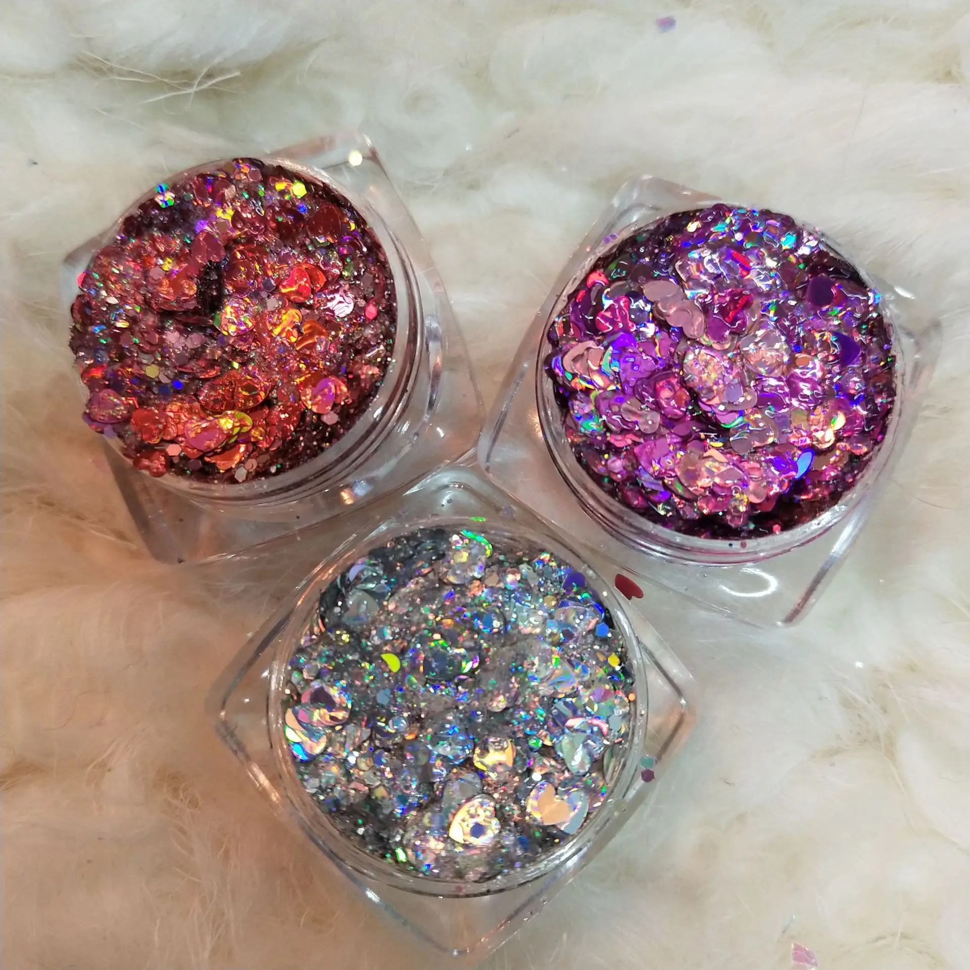 

Metallic Color Gel Sequins Glitter Festival Makeup Gel Face Body Hair Lip Glue Sequin Pigment Music Dance Party Art Cosmetic