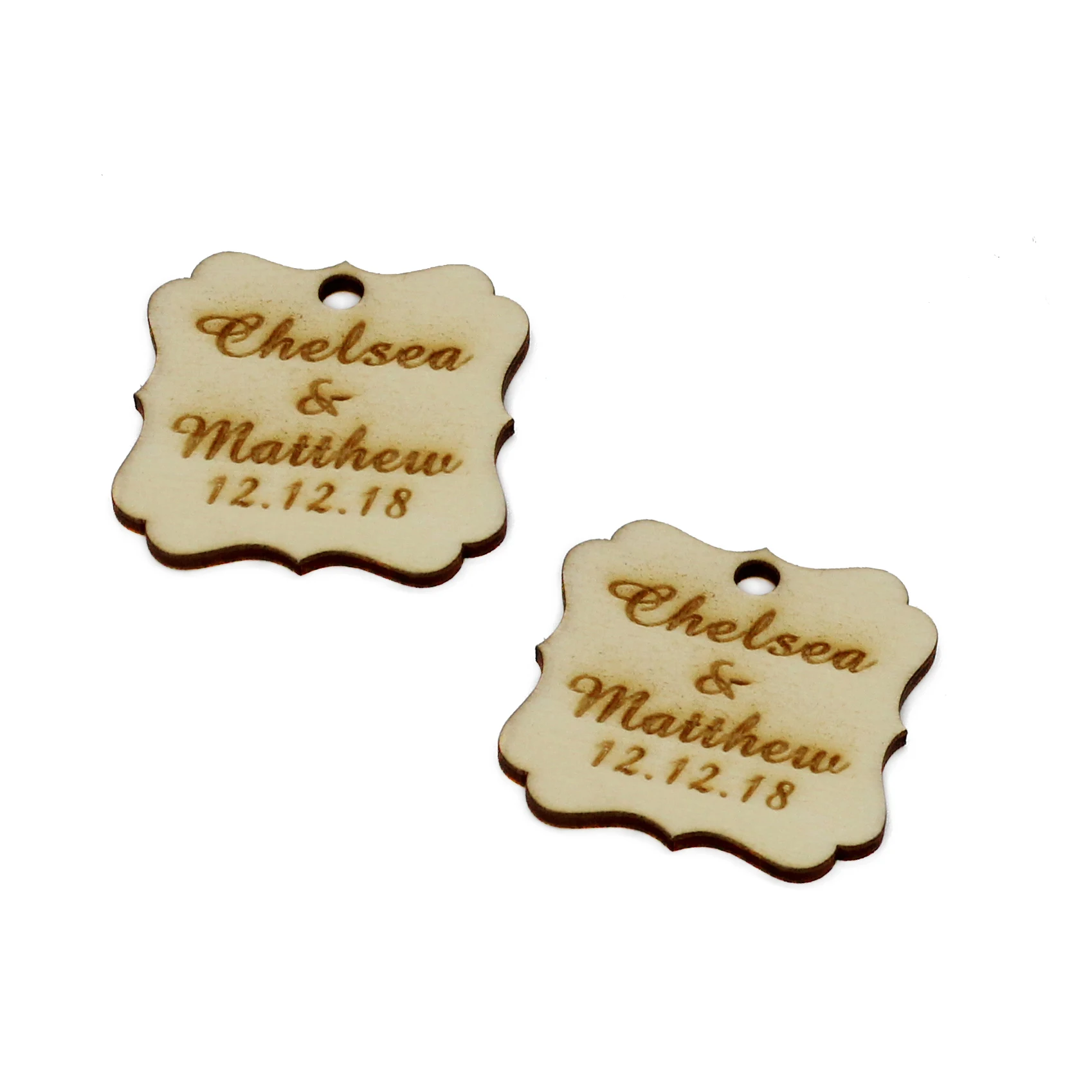 20шт персональный гравированный деревянный квадратный круглый стол центральный