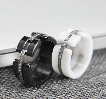 Роскошные ювелирные изделия 925 серебро керамический женское кольцо для помолвки