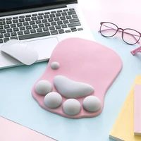 w3jd cute cat paw mouse pad anti slip silicone mice mat pc laptop computer office comfort wrist rest support gaming accessory