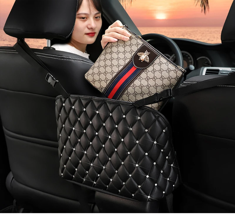 Универсальный органайзер для сумка хранения на сиденье автомобиля с блестящими