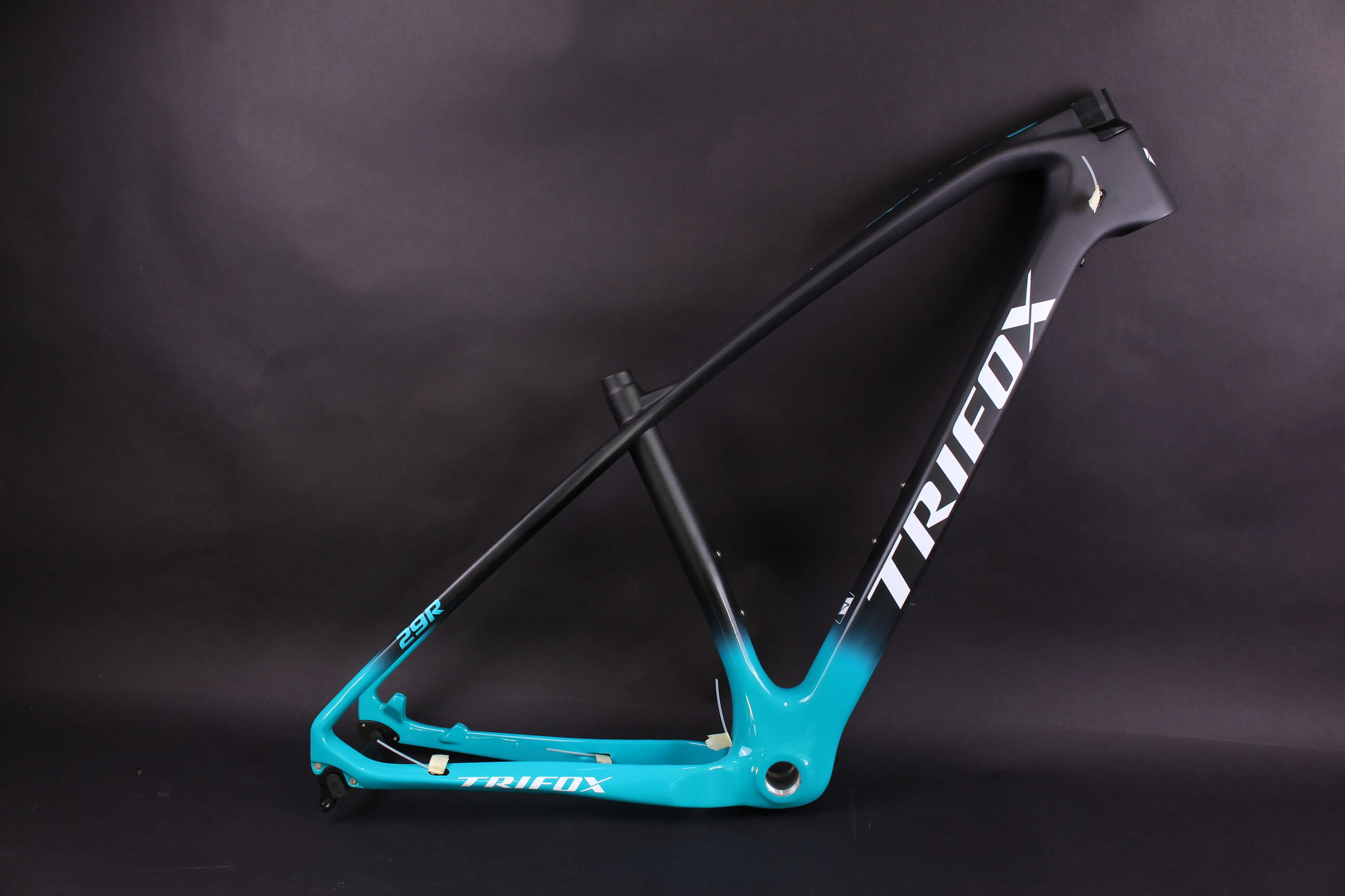 glossy blue TRIFOX горный углерода велосипед рама 15,5/17/19 дюймов MTB углеродная рама 29er горный велосипед рама+ сиденье зажим+ гарнитура 2 года гарантии - Цвет: glossy blue