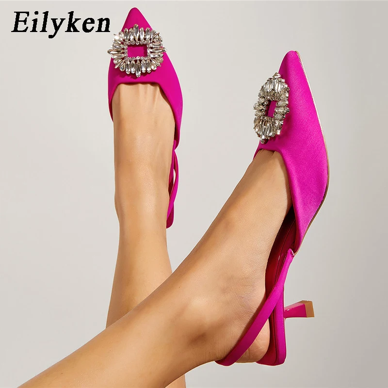Eilyken/Модная брендовая дизайнерская обувь с пряжкой в виде кристаллов Женские