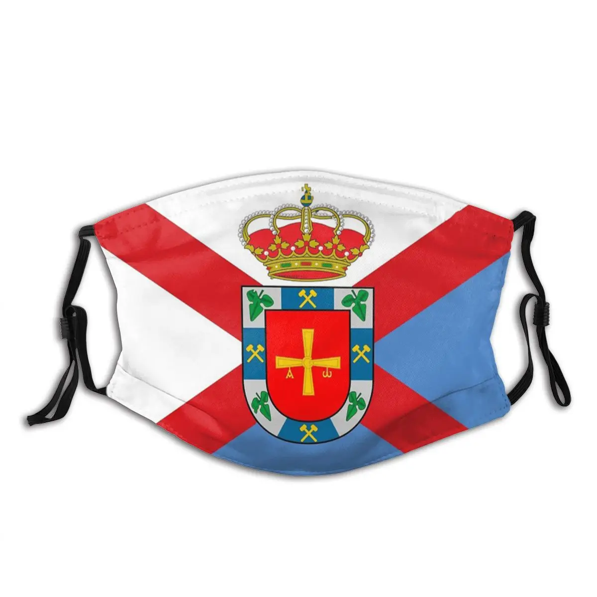 

Flag Of El Bierzo Castilla Spain Ponferrada Bembibre Villafranca Del Molinaseca Non Disposable Trendy Mouth Face Mask Anti Wind