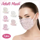 Маска одноразовая для взрослых с японским принтом сакуры, Милая женская маска для лица, одноразовые маски для защиты лица, для Хэллоуина