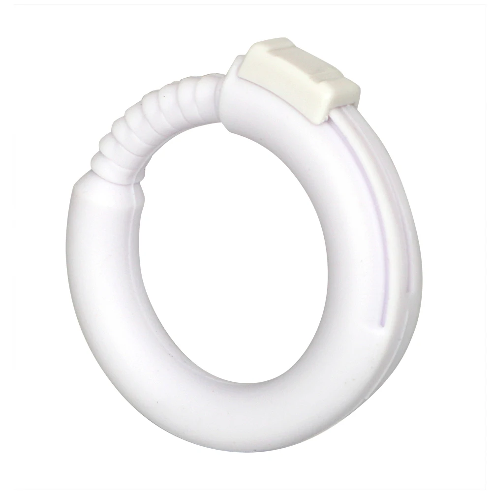 Мужское кольцо для задержки эякуляции члена белый/черный силиконовый