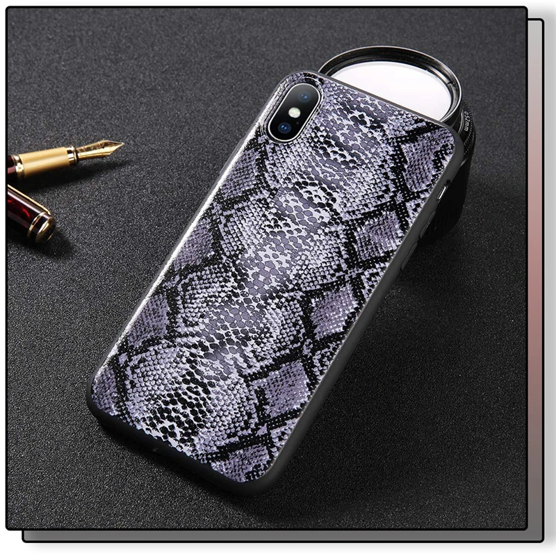Lovebay чехол кожа змеи, зерно телефонные чехлы для iphone X Case мягкий Животные Печатный чехол-накладка на заднюю крышку для iphone 6 6S 7 8 плюс XS Max X XR