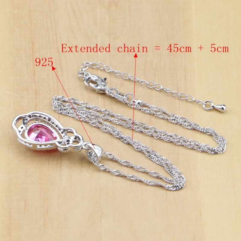 Женский комплект украшений из серебра 925 пробы