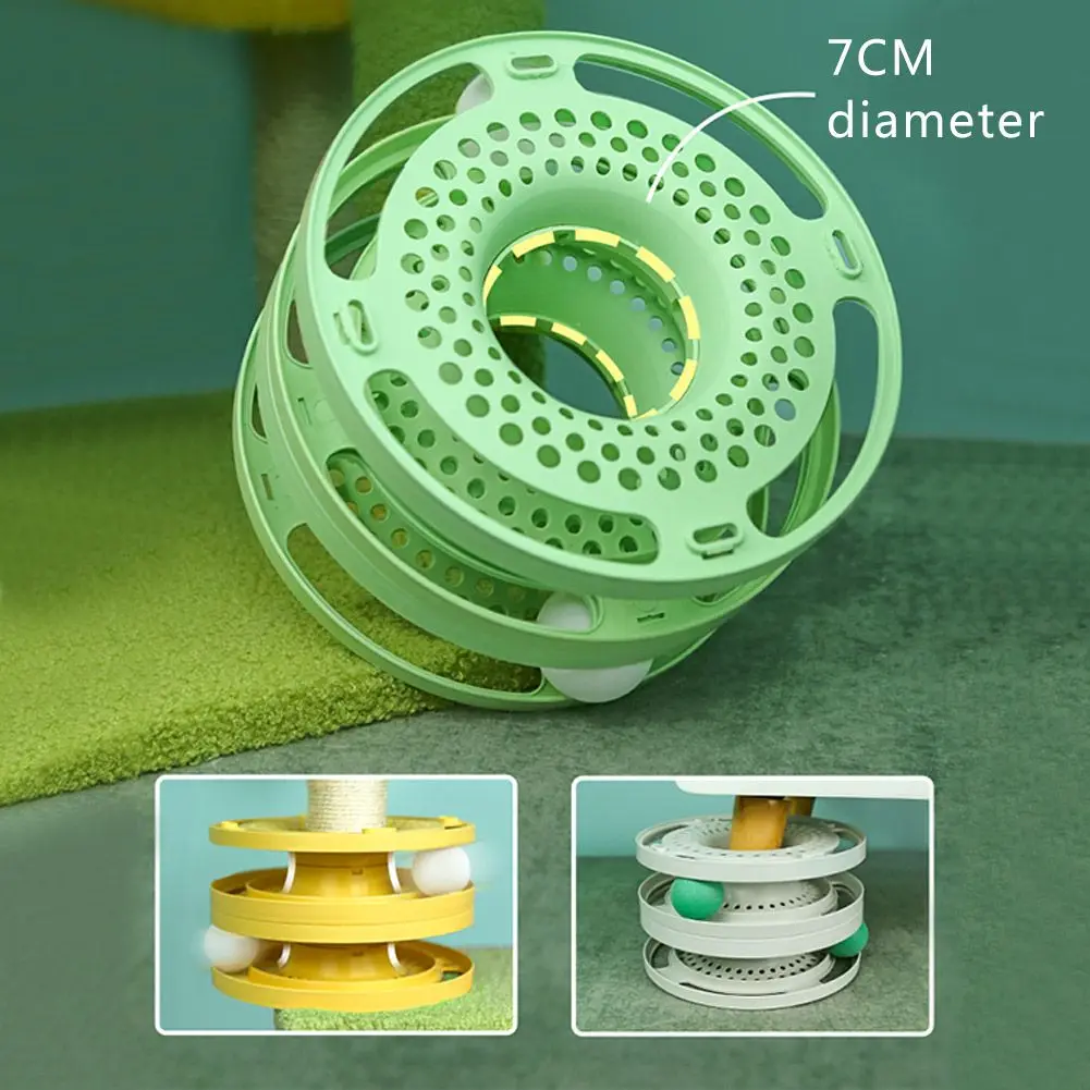 Трехуровневая игрушка для кошек башня треки диск игрушки Интерактивная умная