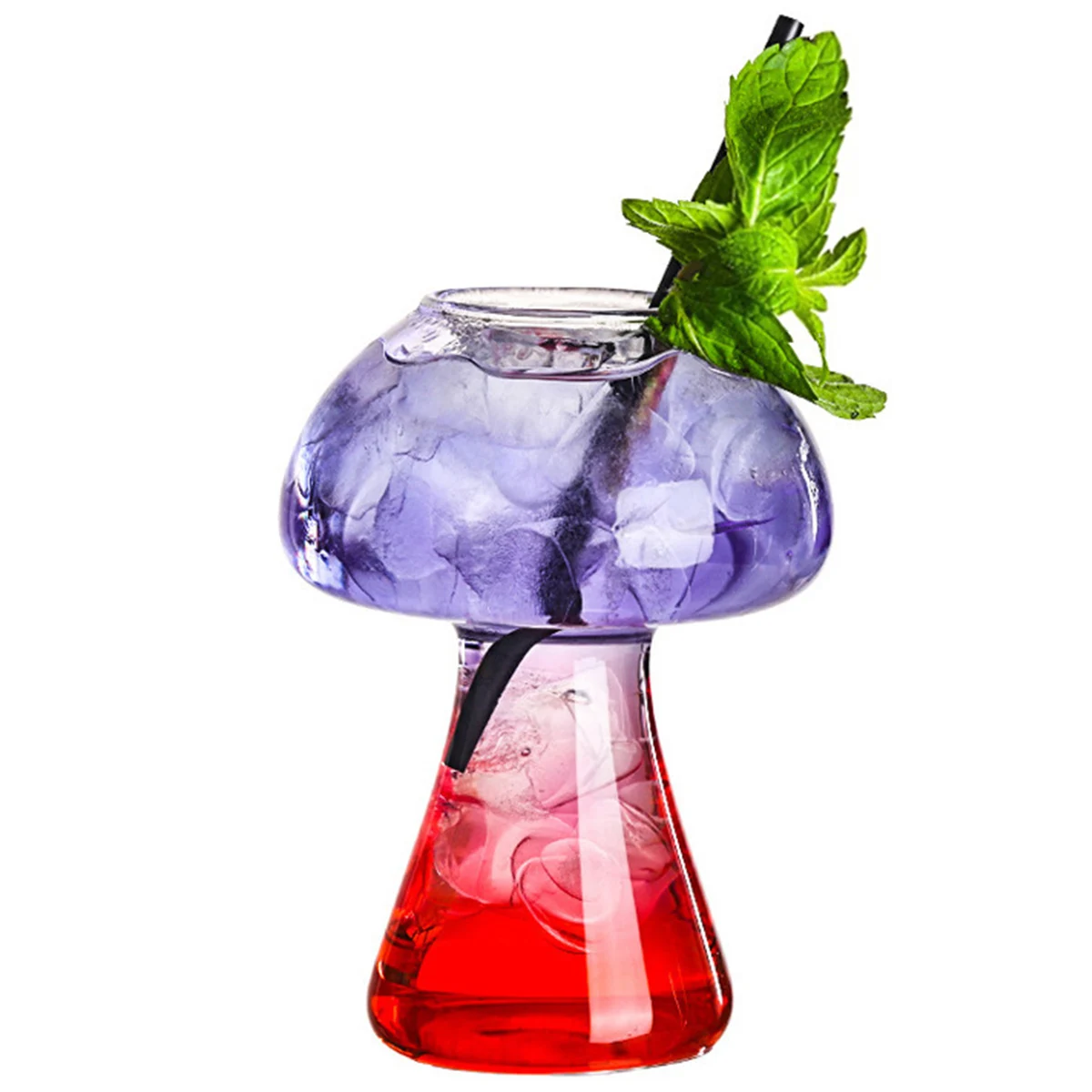 

285Ml Mushroom Cocktail Glass Cup Creative Mushroom Shaped Cocktail Drinks Cups Novelty Mushroom Clear Glass Champagne Cups