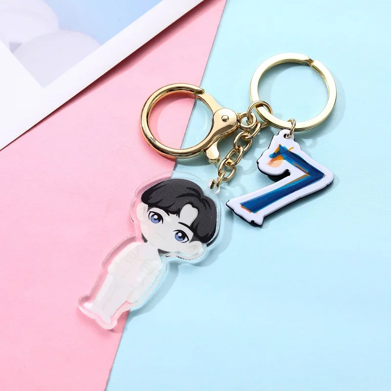 

NEW Kpop Bangtan MAP OF THE SOUL 7 Keychains Acrylic Creative Keyrings Bag Pendant Key Tings Accessories