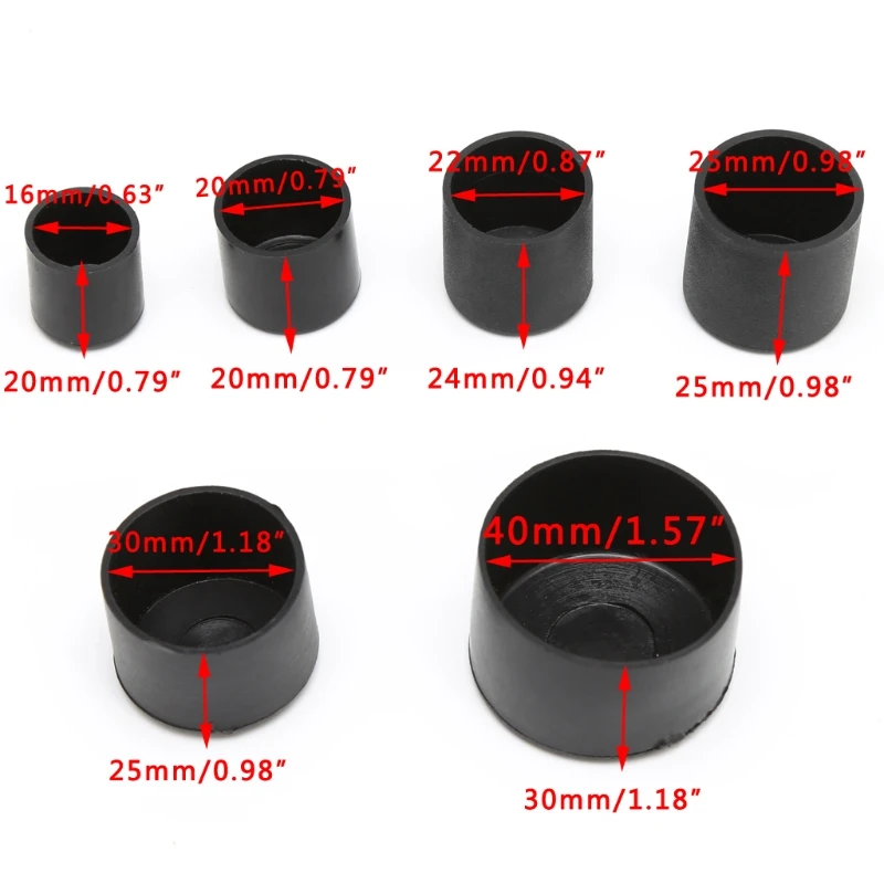 

4x Rubber Chair Ferrule Anti Scratch Furniture Feet Leg Floor Protector Caps