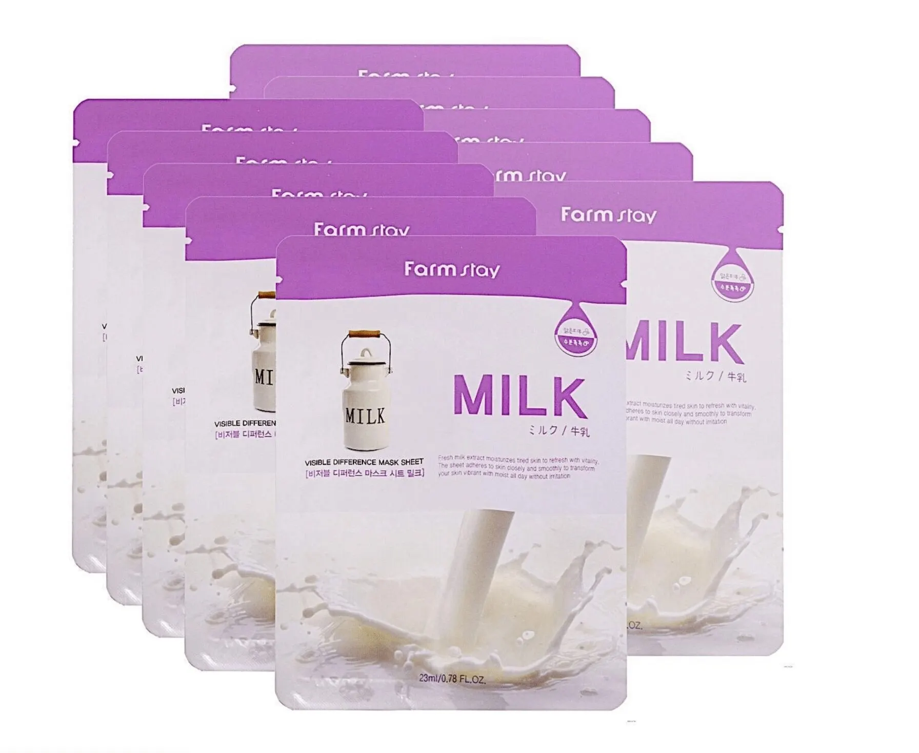Тканевая маска FarmStay Visible Difference Mask Sheet Milk 23 мл 10шт |