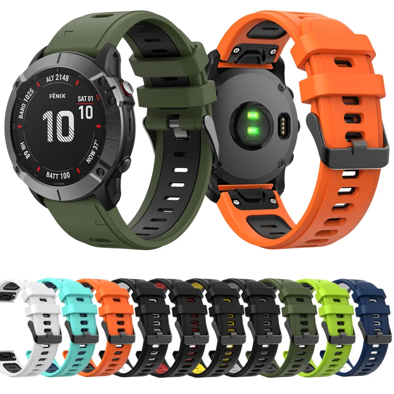 

22mm Band for Garmin Fenix 6/5/Fenix 5 Plus/Forerunner 935 945 /Approach S60/Quatix 5 Quick release Strap Silicone Watch Band