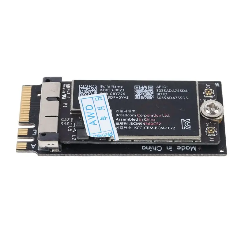 Беспроводная Wi-Fi-карта 802.11AC BCM94360CS2 867 Мбит/с WLAN-карта Bluetooth 4 0 + NGFF M.2 адаптер для ПК |