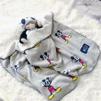 disney mickey mouse baby plush blanket throws sherpa backing kids gift on bedcribcouchplane 70x90cm toddler girls boys pet