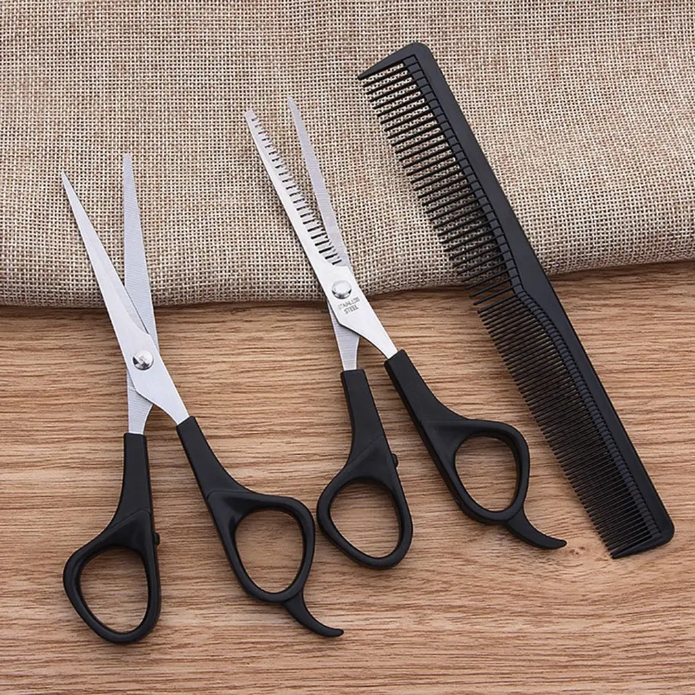 

3pc Hair Scissors Cutting Shears Salon Professional Barber Hair Cutting Thinning Hairdressing Set Styling Tool Hairdressing Comb