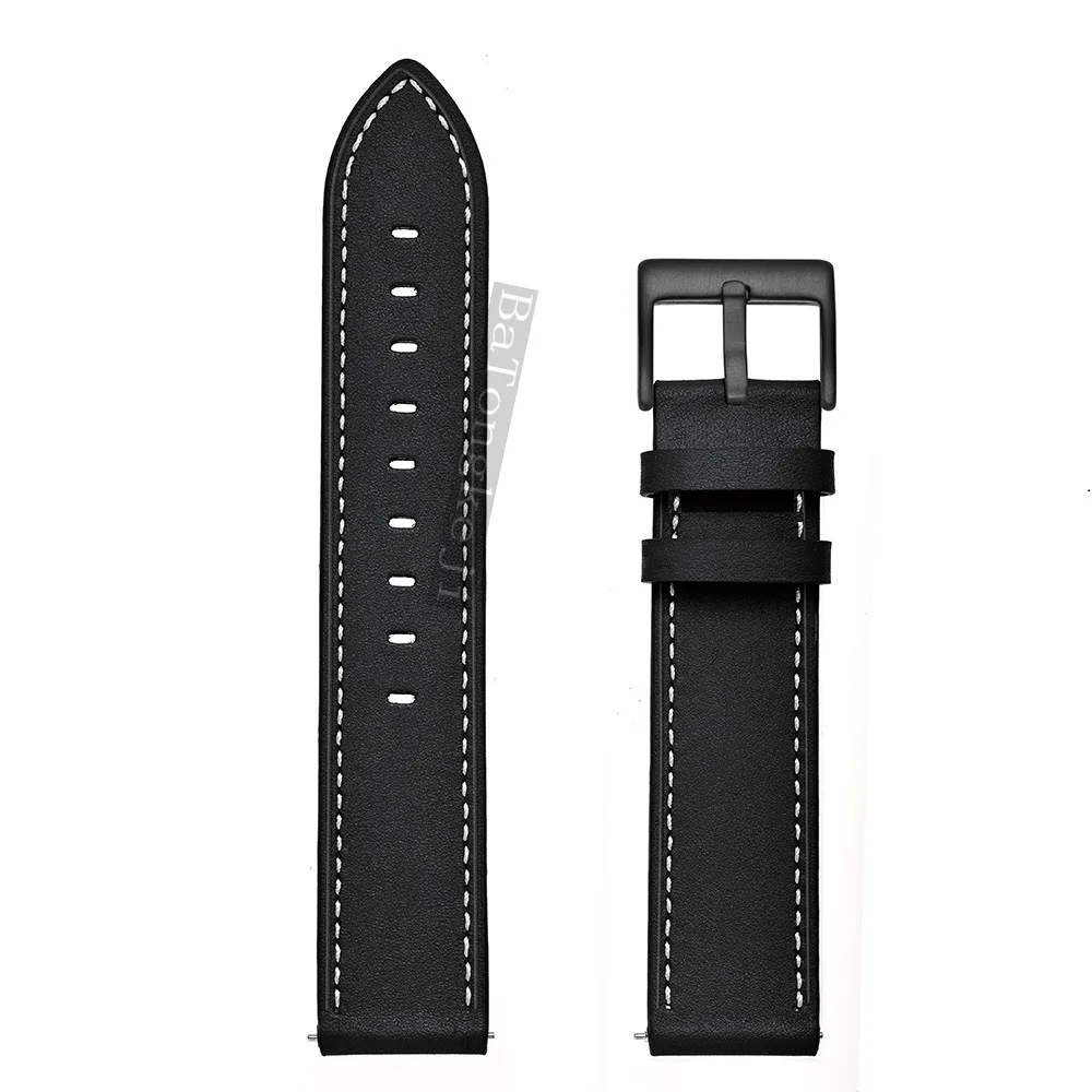 

Stainless Steel Watch Strap For Huami Amazfit GTR47 42mm Genuine Leather Bracelet For Huami Amazfit Pace Stratos Strap 22mm 20mm