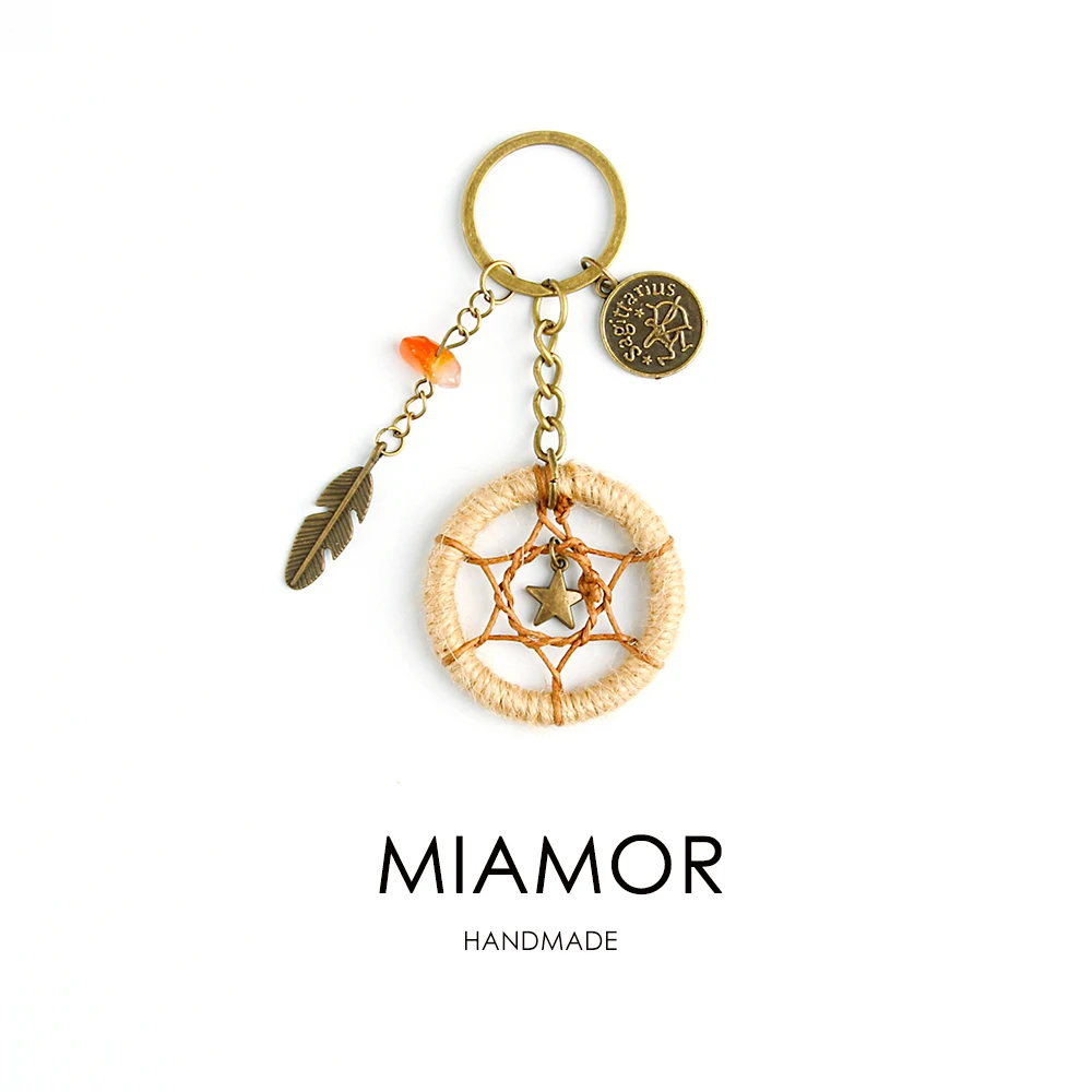 MIAMOR маленький винтажный брелок для ключей украшенное мозаикой из драгоценных