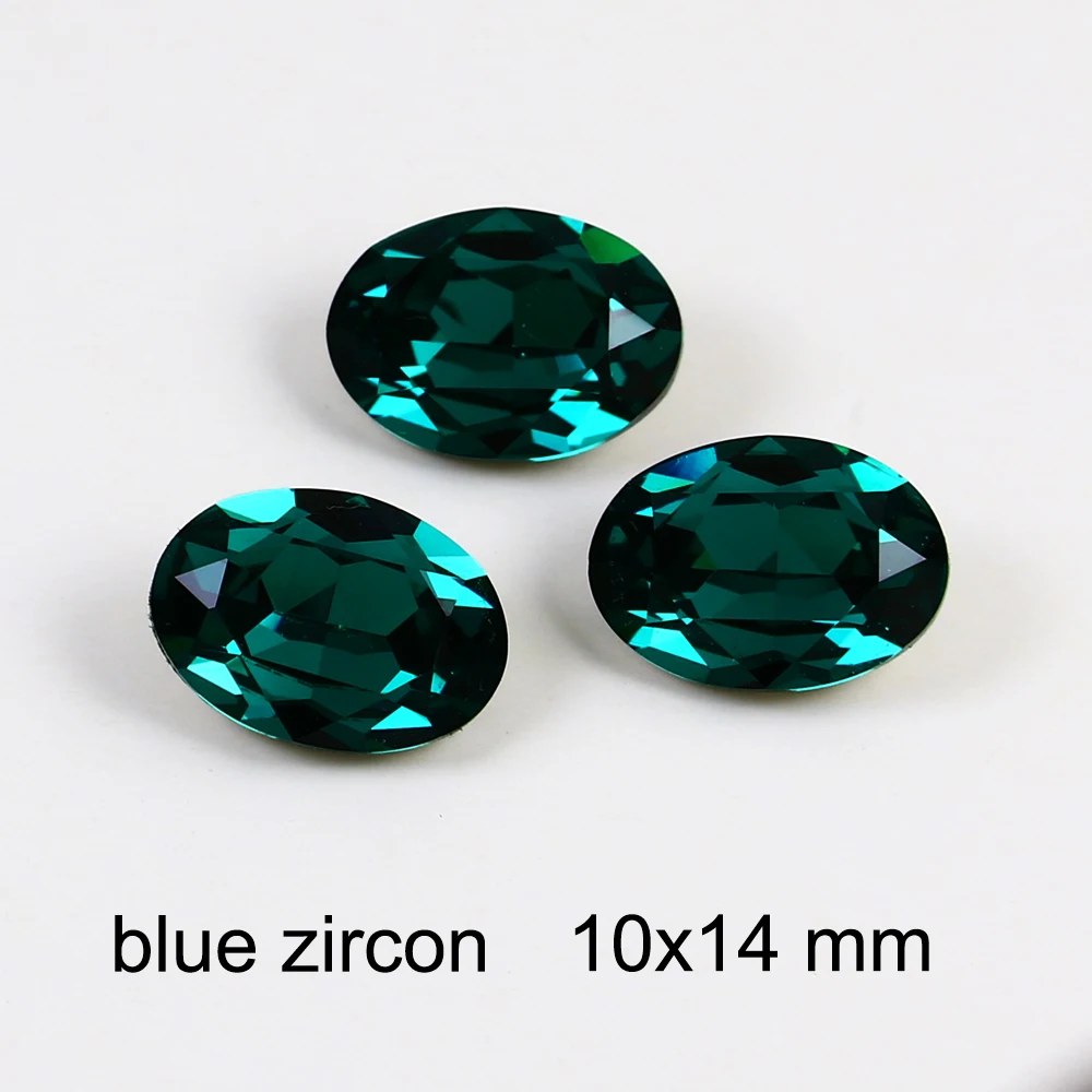 Овальный нейл арта украшения кристалл страз Pointback камни блеск Стекло ногтей