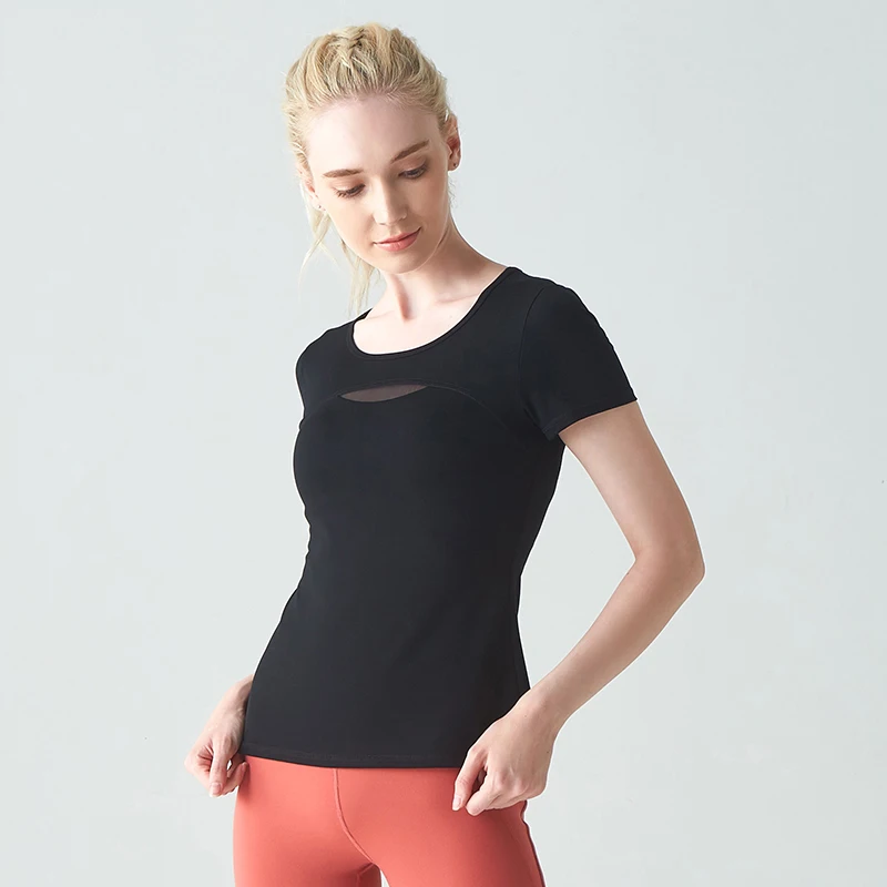 Женские футболки жилет для йоги девушек короткий рукав топ спортивные рубашки