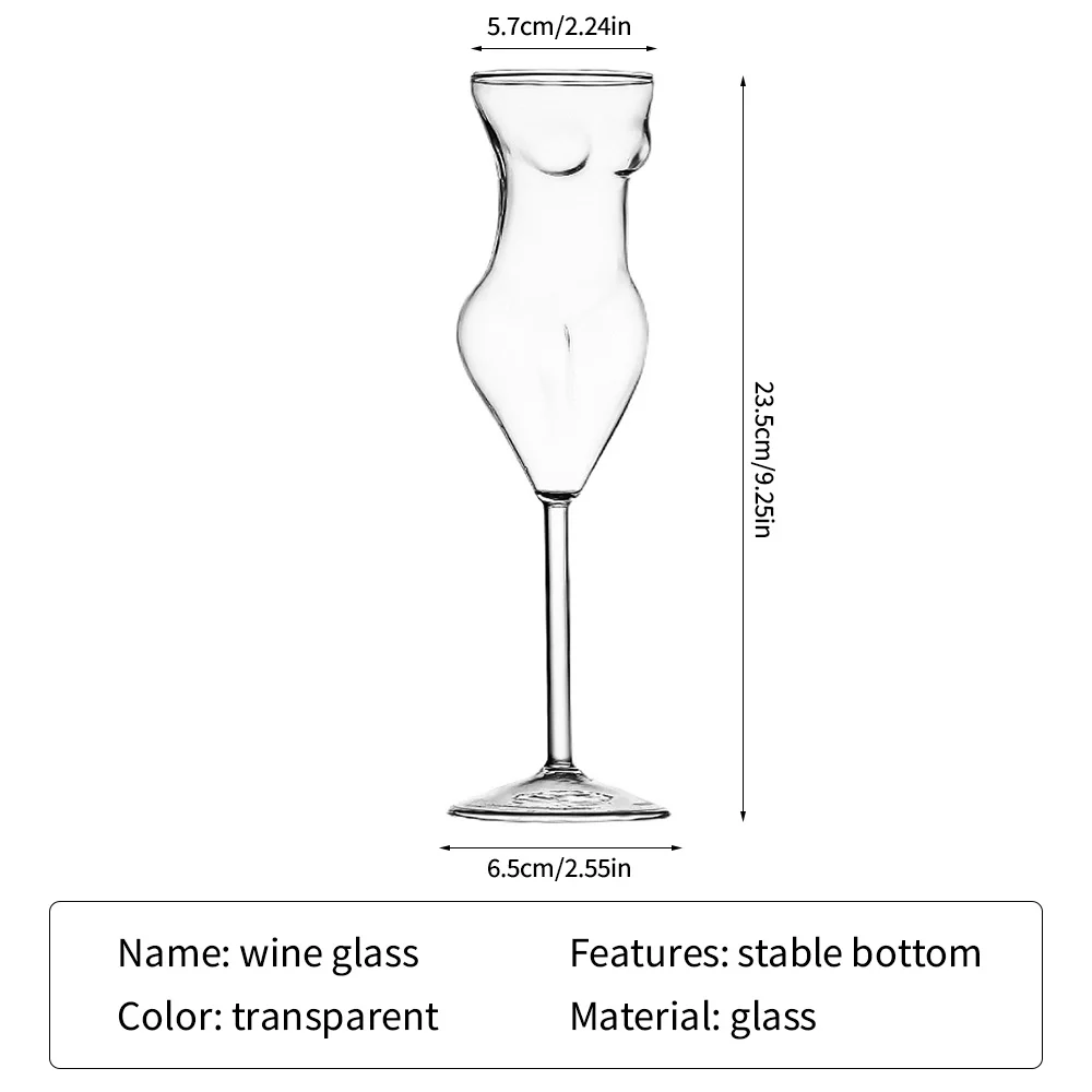 

Novelty Glass Red Wine Glass Beauty Goblet Human Body Lady Shape Glass Whiskey Glass Bar Crystal Glass Creative Wine Glass