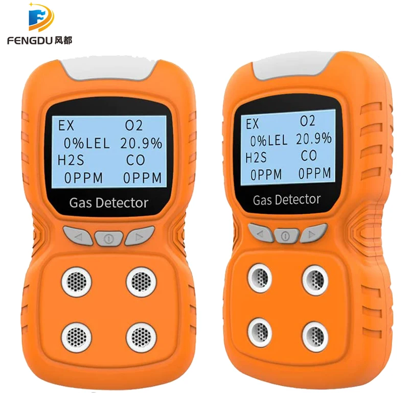 

LCD 4 in 1 Toxic Gas Alarm Detector CO O2 H2S Oxygen Monitor Gas Analyzer Meter USB Rechargeable Digital Gas Detector