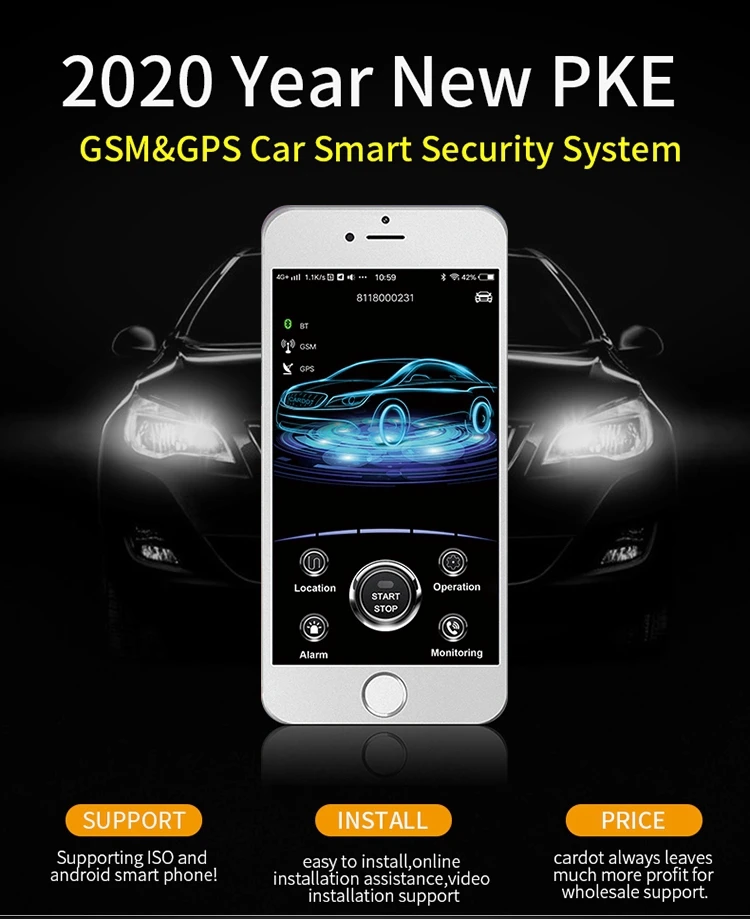 Автомобильный пульт дистанционного запуска Cardot Gps Gsm |