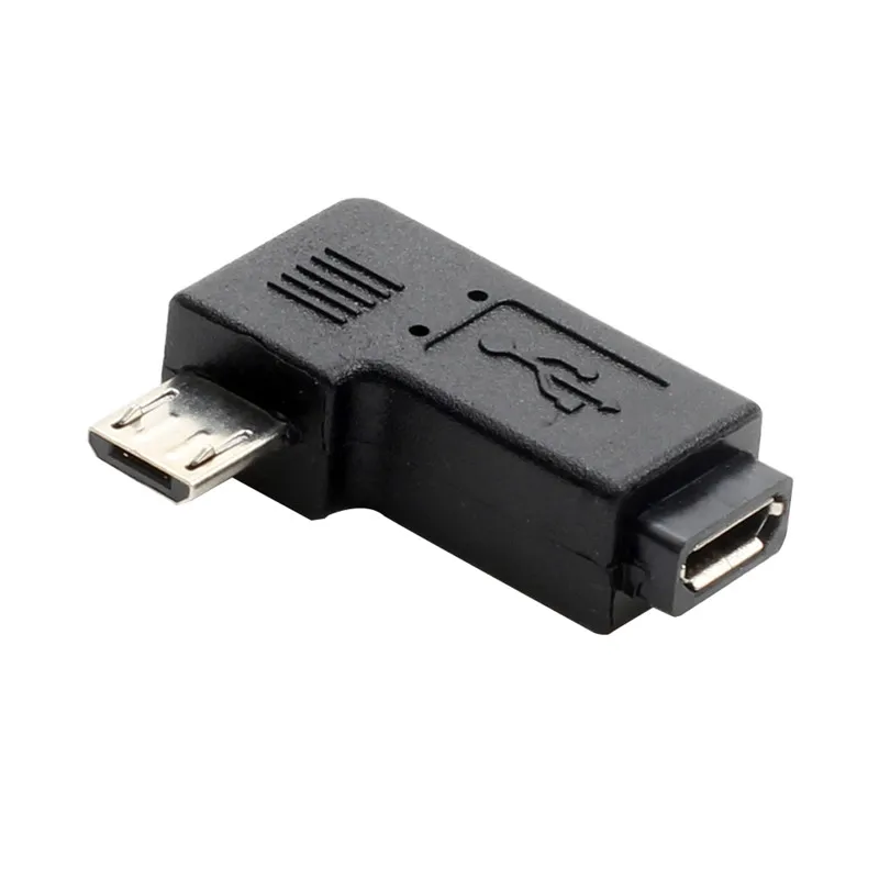 90 градусов левый и правый угловой мини USB 5pin гнездо к Micro Мужской адаптер