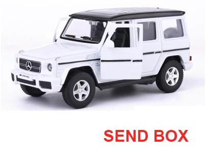 Литая 1:36 мини Mercedes G63 литая модель внедорожника, детские игрушки, игрушка Томас, автомобиль для детей, для мальчиков, флидер, гоночный трек - Цвет: White send box
