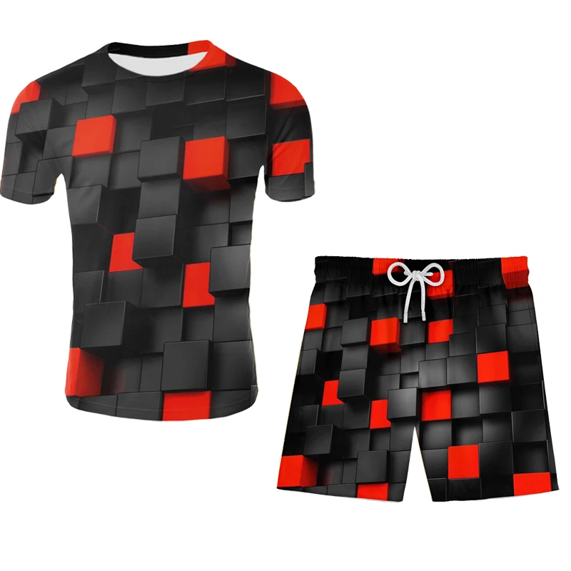 

2020 new clown men's clothing sportswear suit fitness summer printing men's shorts + T-shirt men's suit 2-piece large size